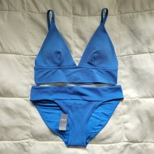 Aerie Bikini Set Blue Sz Small